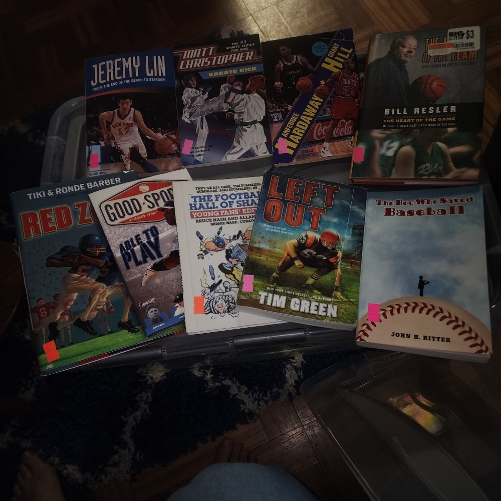 9 BOOK LOT SPORTS RELATED TEEN READING BOOKS